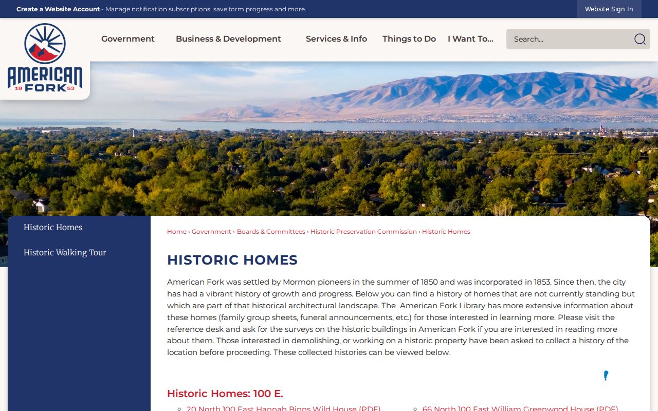 American Fork city directory oral history and local history