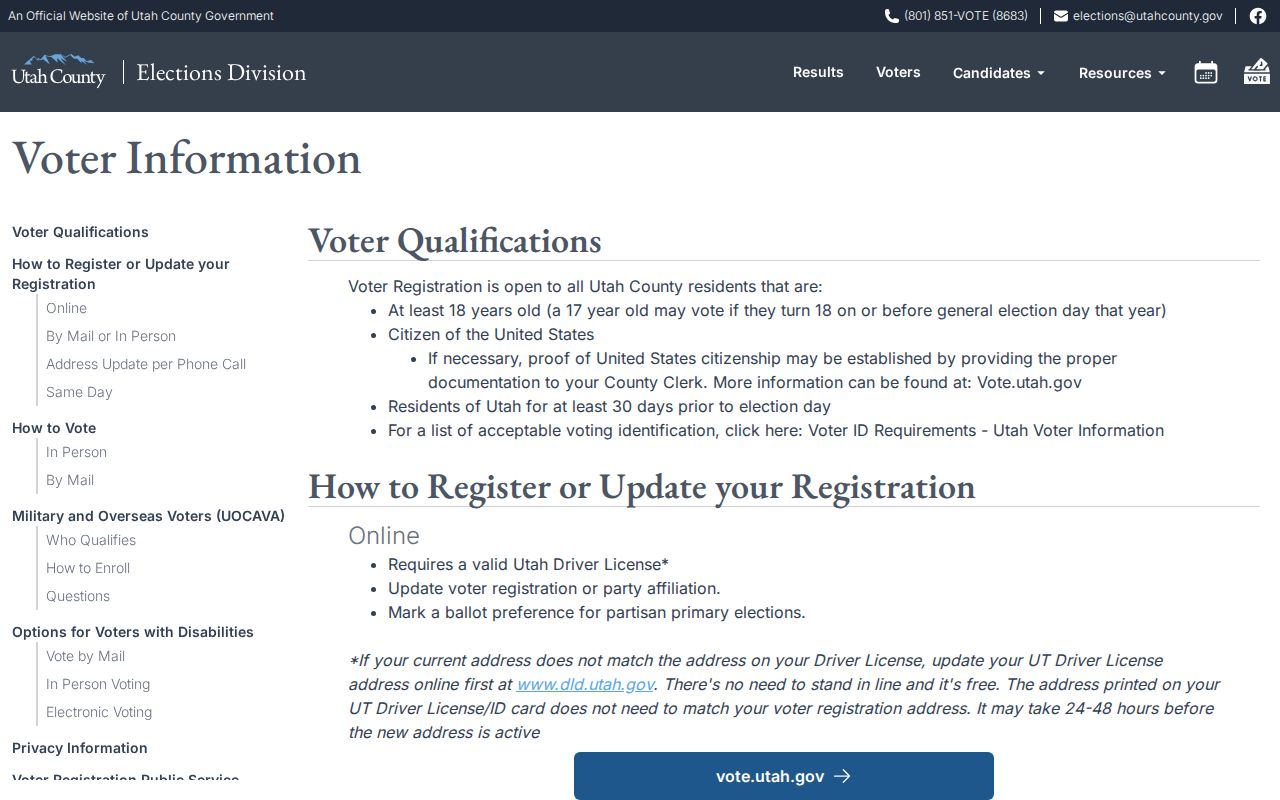 American Fork resident lookup voter information