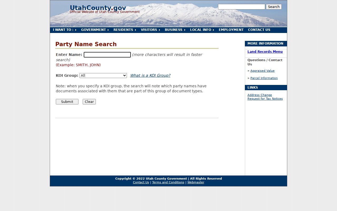 American Fork street directory recorder index